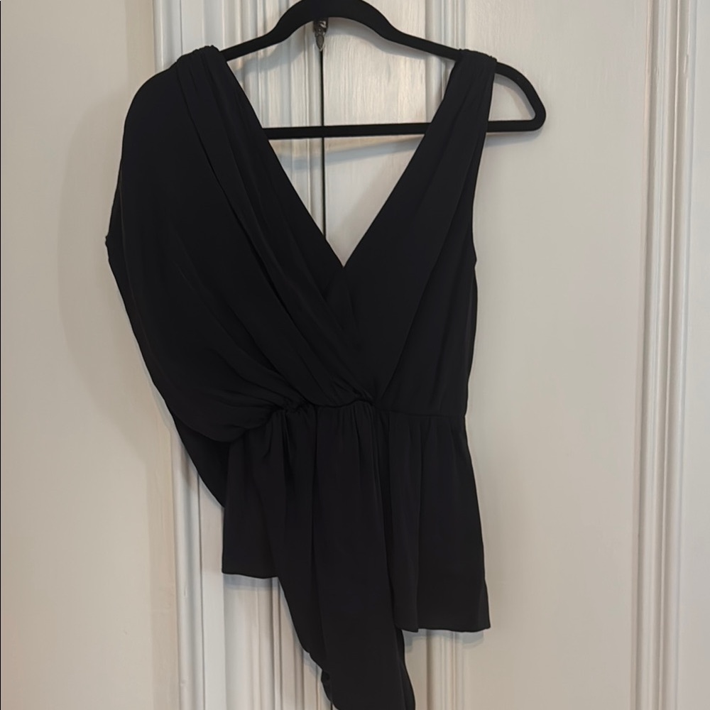 Elegant Black One Sleeve Top